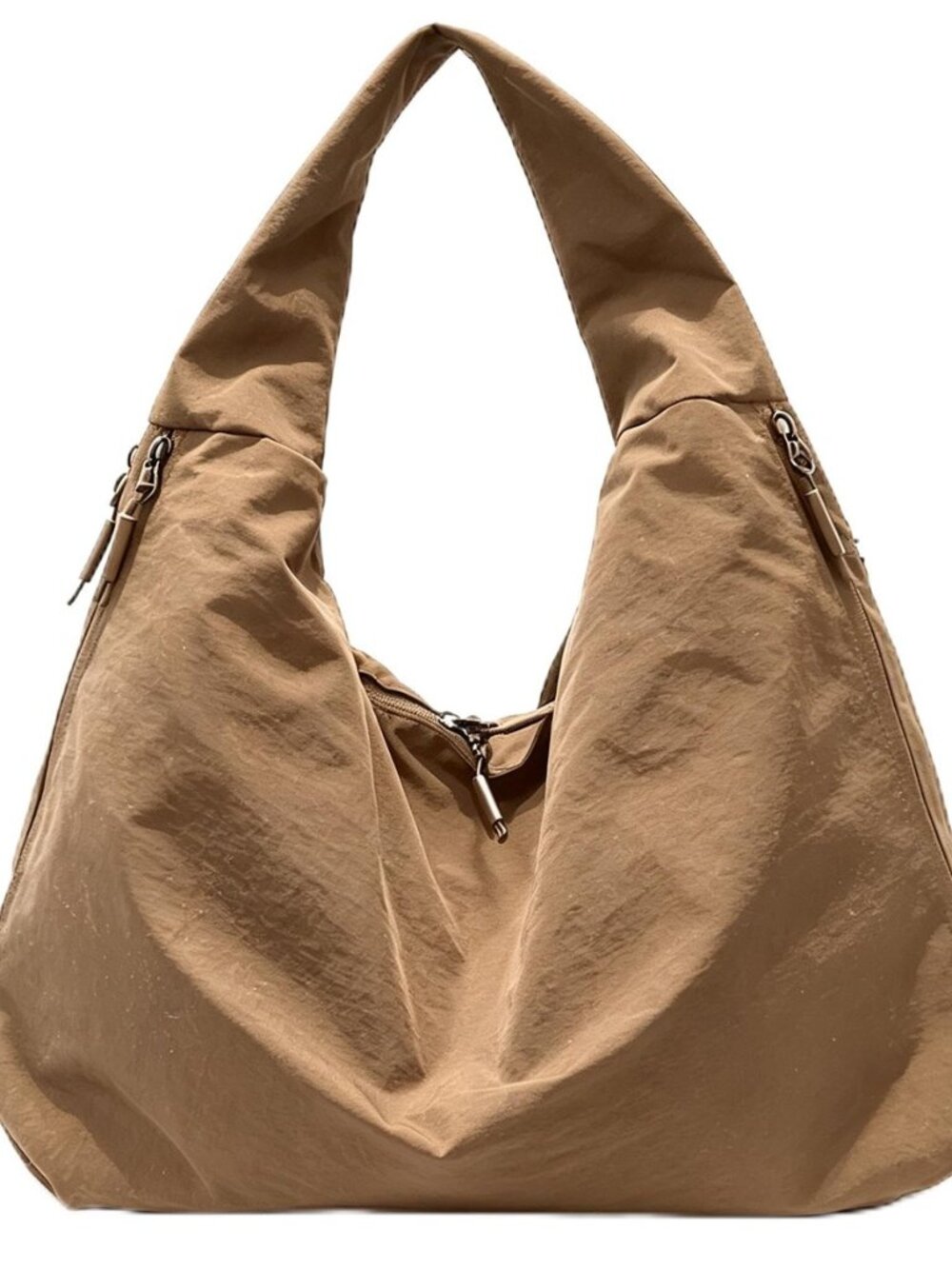 Waterproof Nylon Tote Bag Slouchy Crescent Weekend Hobo Purse